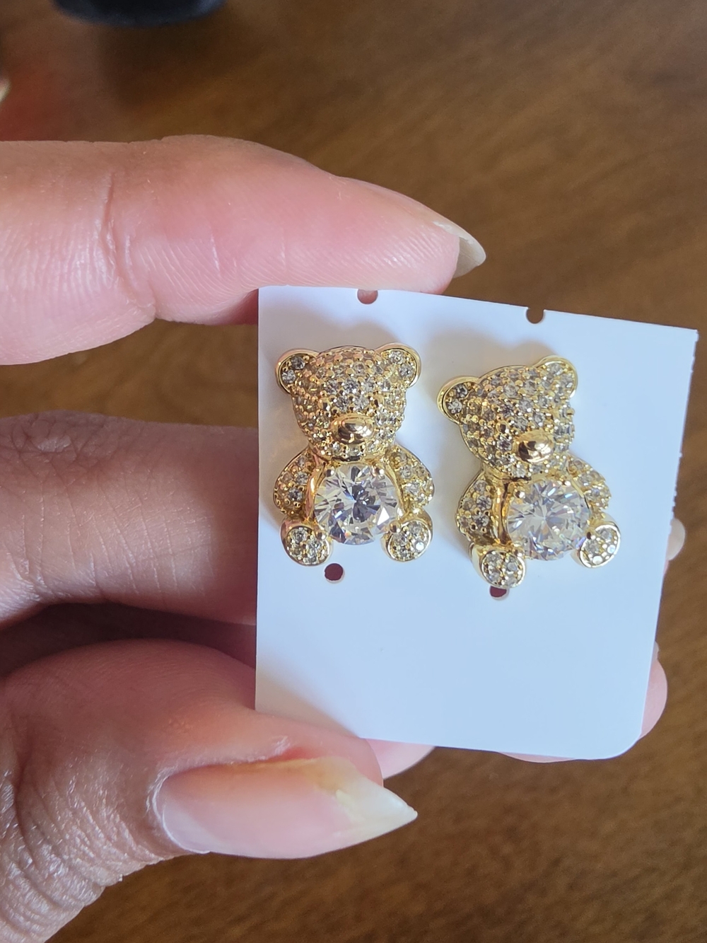 Aretes De Oso Oro Laminado 14k